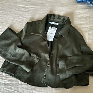 Zara Cropped Blouse Size L